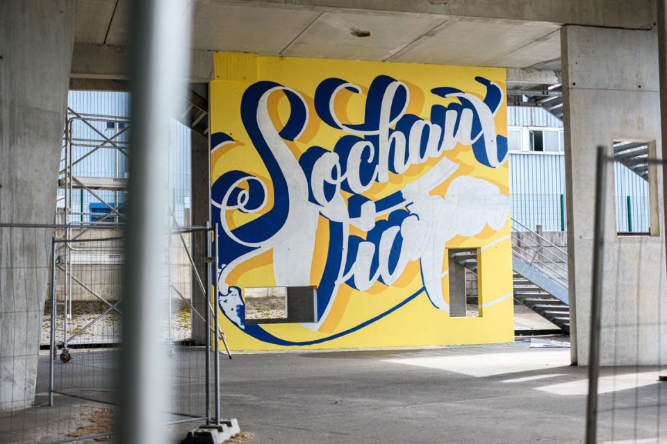 la fresque sochaux vivra en cours de travail